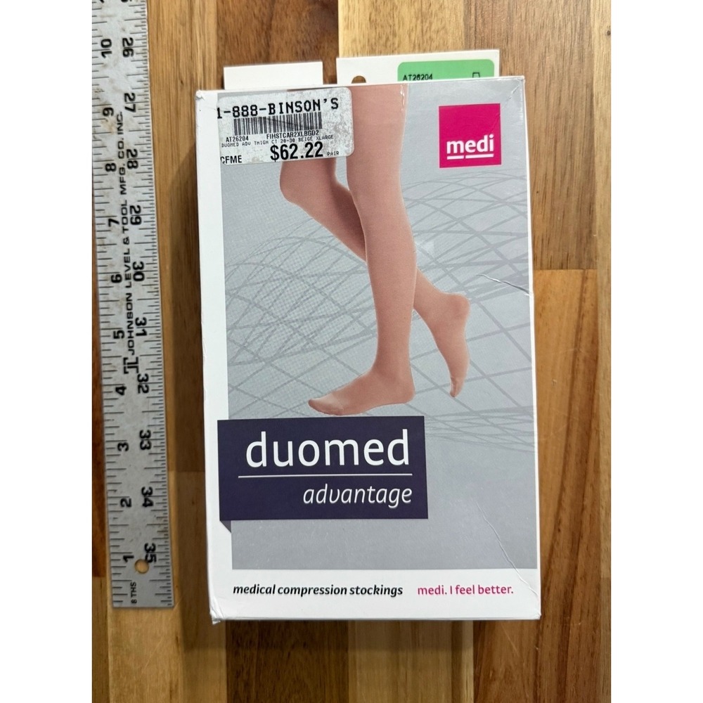 Medi Duomed Advantage Thigh High Compression Stockings 20-30‎ mmHg Beige XL